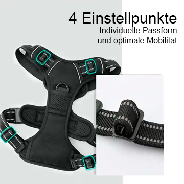 Hundegeschirr mit Reflexstreifen